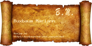 Buxbaum Mariann névjegykártya